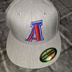 University of Arizona hat Gray 210 Fitted Flexfit Tech 7 1/4 - 7 5/8